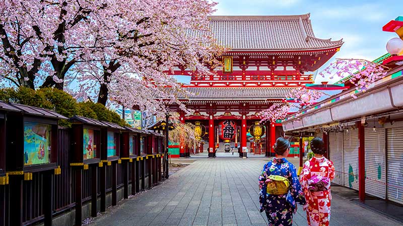 Traditional street in Tokyo